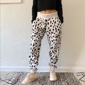 Champion Sweatpants Cow Print or Paint Strokes